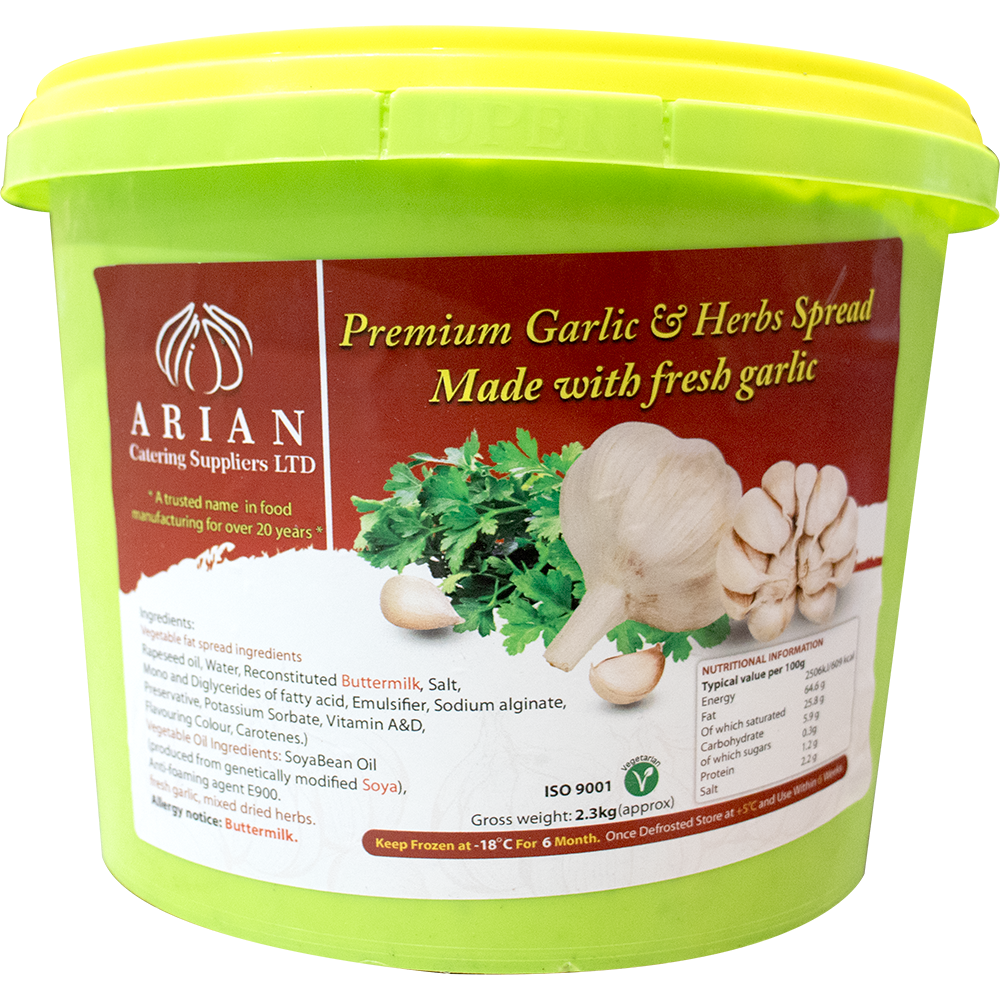 Arian Premium Garlic & parsley Spread 2.4Kg