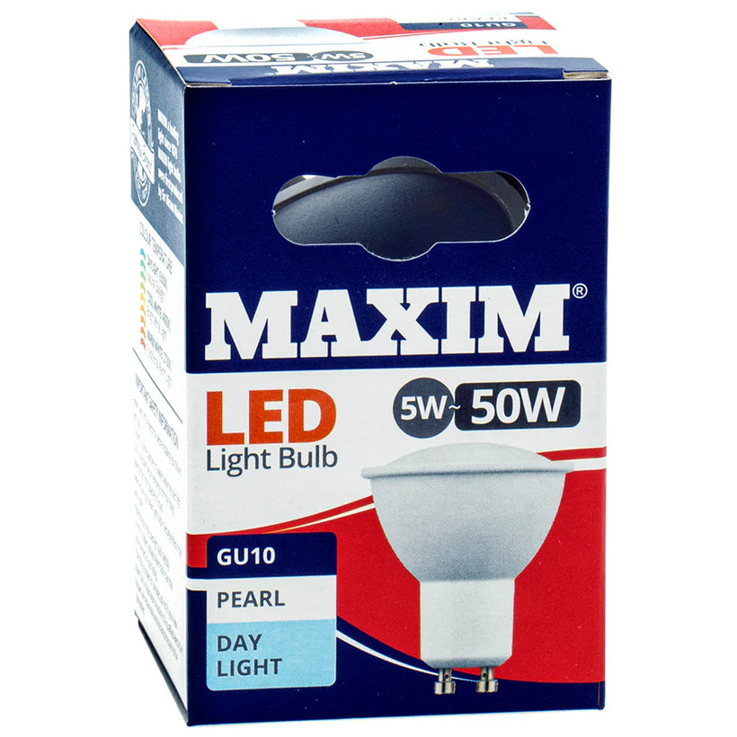 Maxim Led GU10 Day Light Pearl Bulb 5w~50w