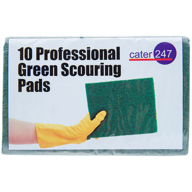Cater 247 Professional Green Scouring Pads 10Pcs